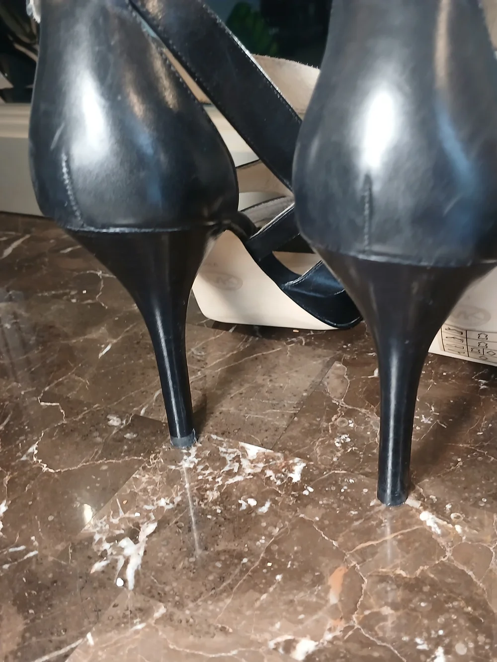MICHAEL Michael Kors Black Strappy Leather Heeled Sandals